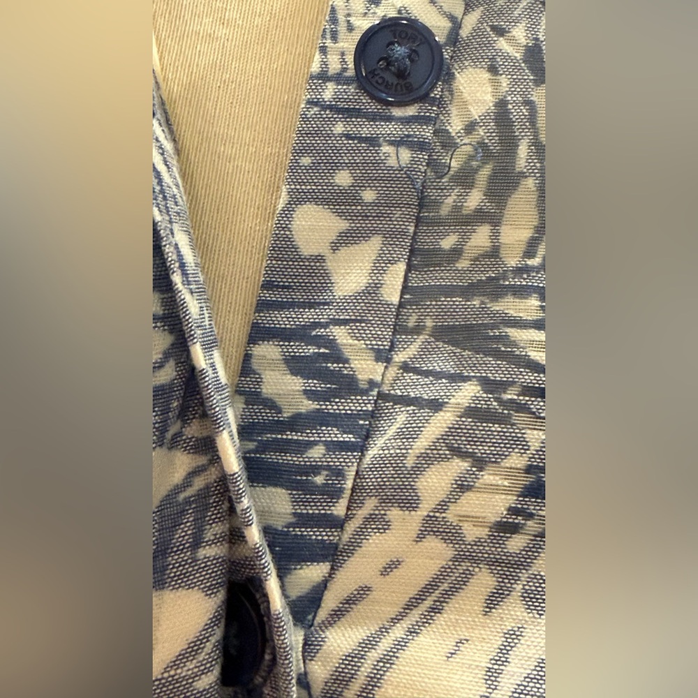Tory Burch Short-Sleeve Textured Jacquard Shirtdress - Sz 12 (Fits like 8-10) - Picture 6 of 15